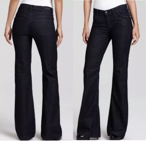 Citizens of Humanity Hutton Medium Rise Wide Leg Jeans Women's Sz 25 Dark Blue
